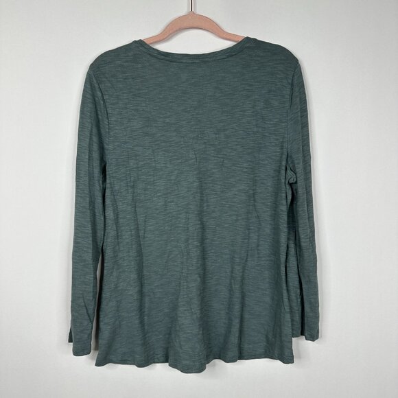 NWT White House Black Market Bracelet Sleeve V Neck Top Wintergreen M #WHBM8 - Picture 4 of 8